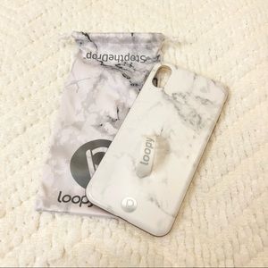 Loopy Original iPhone XS Max Case White Marble